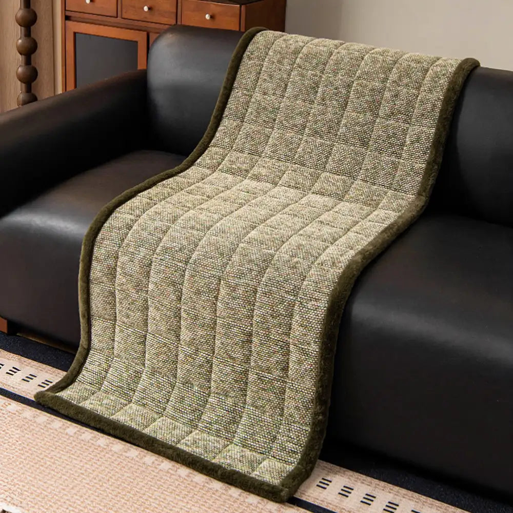Pet-Friendly Chenille Textured Non-Slip Sofa Cover with Frayed Edges