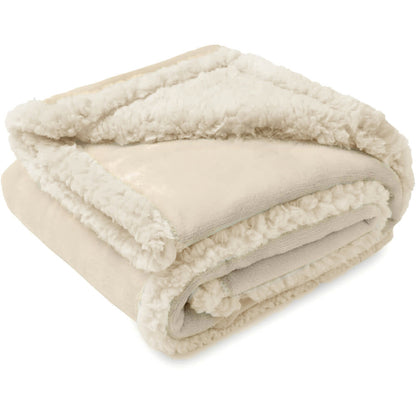 Waterproof Flannel Sherpa Fleece Thickened Dog Blanket