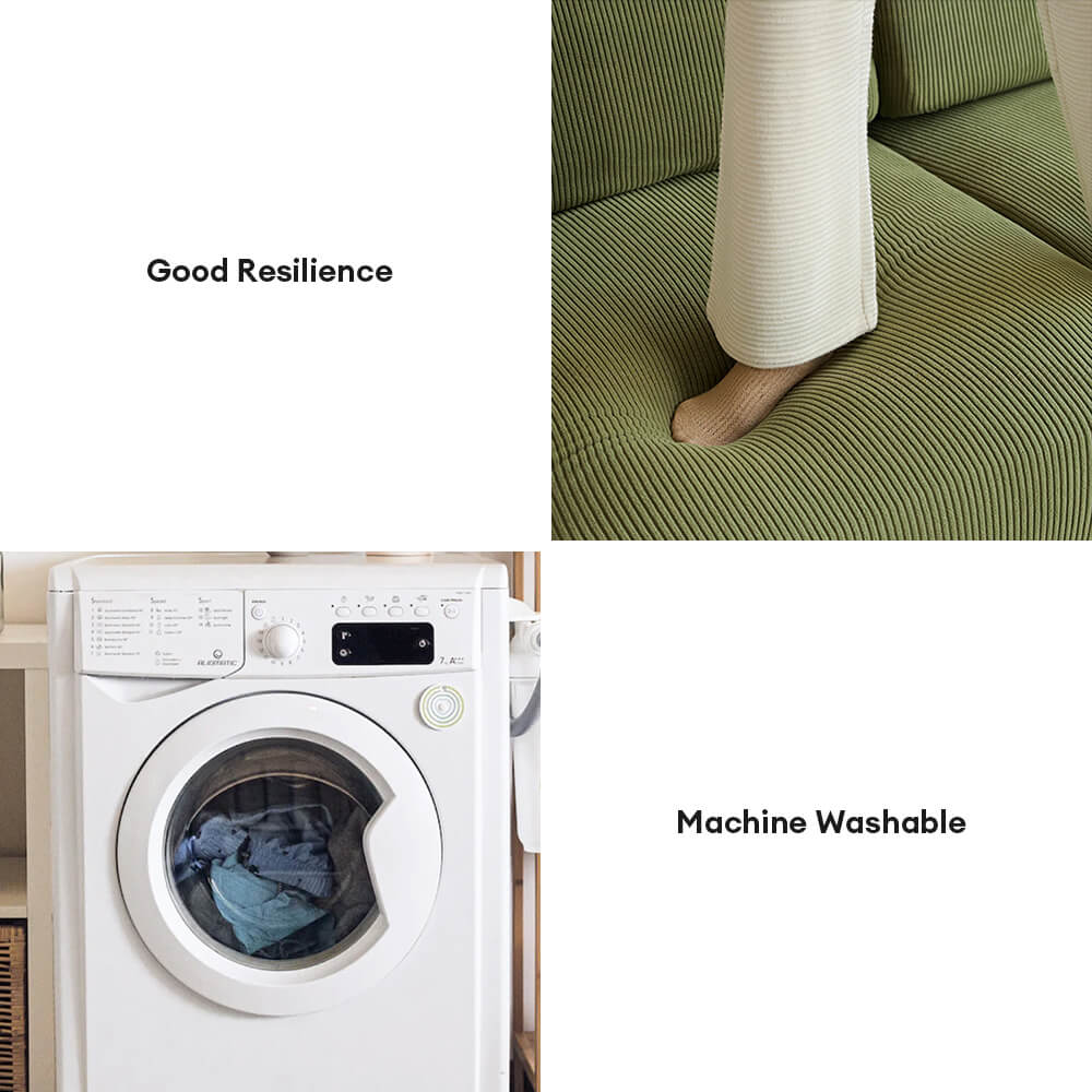 Vertical Stripe Corduroy Anti-Scratch Stretch Full-Cover Sofa Cover