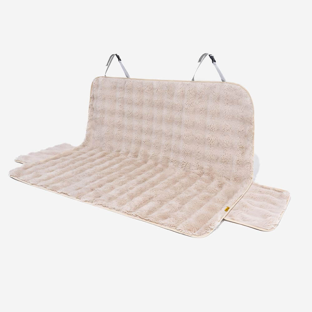 Fluffy Cosy Calming Pet Blanket Car Seat Protector Cover - Sure step