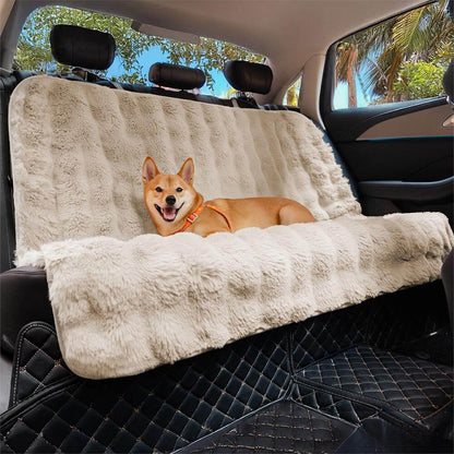 Fluffy Cosy Calming Pet Blanket Car Seat Protector Cover - Sure step