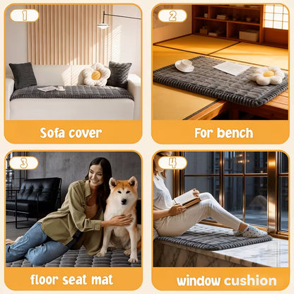 Plush Quilted Non-Slip Pet Sofa Protector Cover