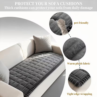 Plush Quilted Non-Slip Pet Sofa Protector Cover