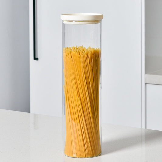 Glass Pantry Storage Jars 2L - Cream - Round