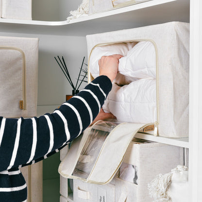 Linen Storage Box 12 Set - Beige