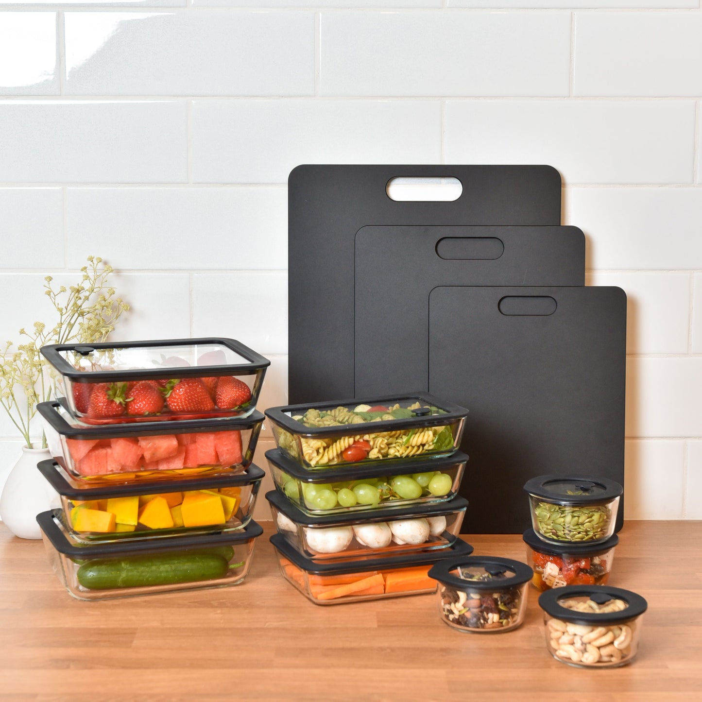 Meal Prep / Chopping Board Bundle - Black - Large