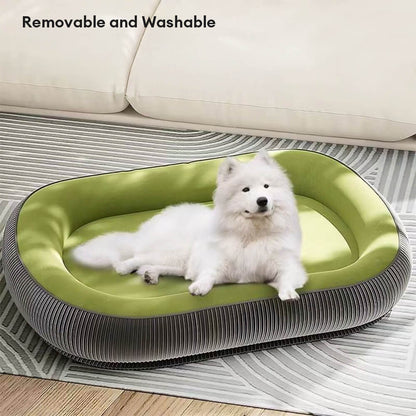 Durable Scratch-Resistant Suede Surface Dog Bed