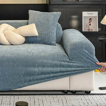 Herringbone Full Coverage Comfortable Scratch-Resistant Sofa Protection Magic Sofa Cover