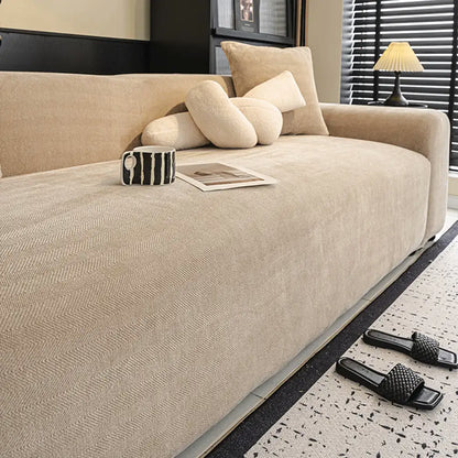 Herringbone Full Coverage Comfortable Scratch-Resistant Sofa Protection Magic Sofa Cover