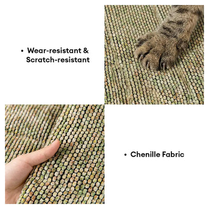 Pet-Friendly Chenille Textured Non-Slip Sofa Cover with Frayed Edges