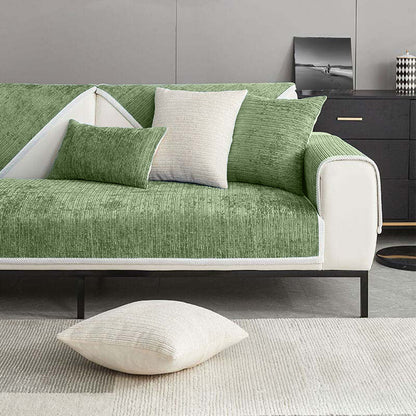 Simple Striped Chenille Anti-scratch Sofa Cover