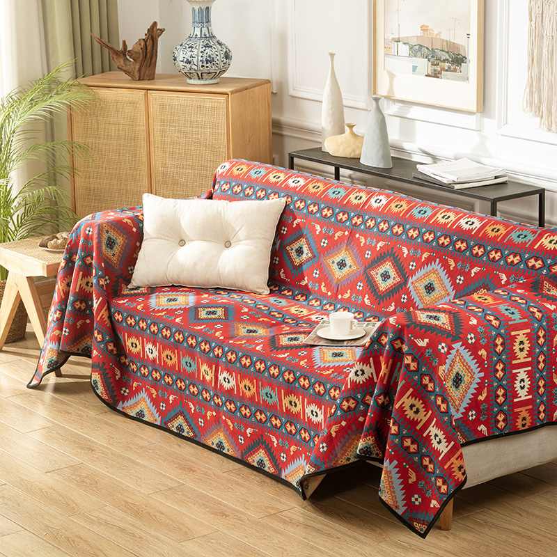 Moroccan Jacquard Multifunctional Throw Blanket Sofa Cover Sofa Throws