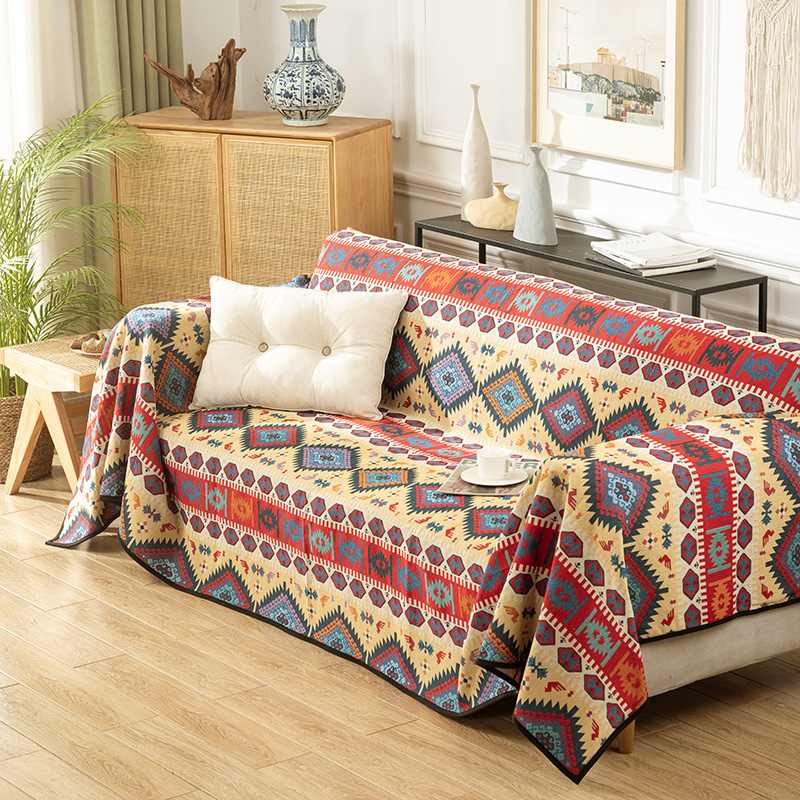 Moroccan Jacquard Multifunctional Throw Blanket Sofa Cover Sofa Throws