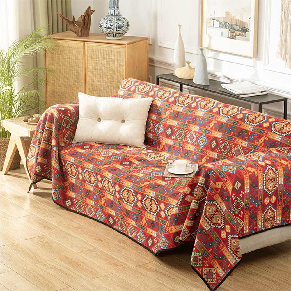 Moroccan Jacquard Multifunctional Throw Blanket Sofa Cover Sofa Throws