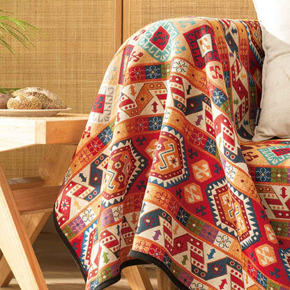 Moroccan Jacquard Multifunctional Throw Blanket Sofa Cover Sofa Throws
