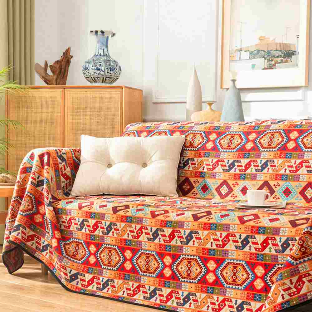 Moroccan Jacquard Multifunctional Throw Blanket Sofa Cover Sofa Throws