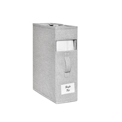SlimFold Collapsible Linen Storage Box - Pebble Grey