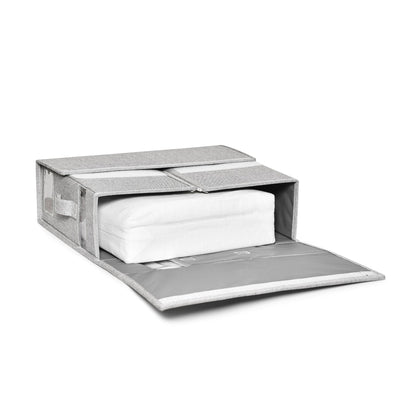 SlimFold Collapsible Linen Storage Box 2 Set - Pebble Grey